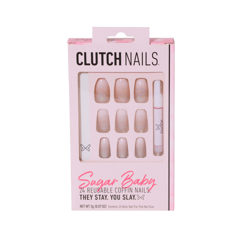 Sugar Baby Press On Nails Holographic Ombre Nails Clutch Nails