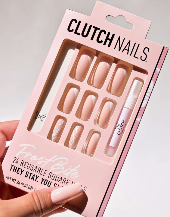 French Tip | Long Square French Tip Nails | Press On Nails