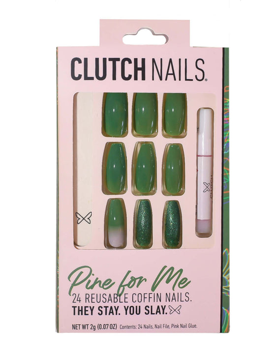 Pine For Me | Green Nails | Press On Nails