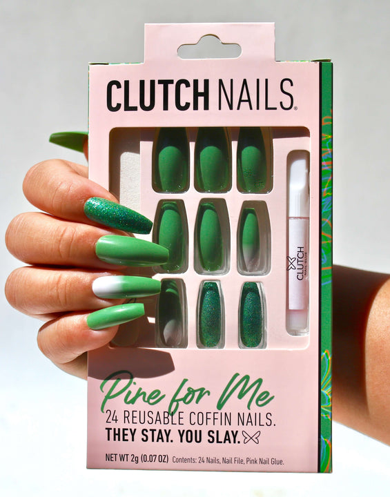 Pine For Me | Green Nails | Press On Nails