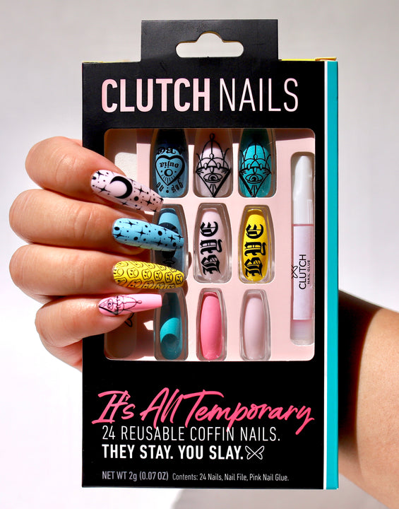 Ready to Glare | It's All Temporary | Extra Long Coffin Nails