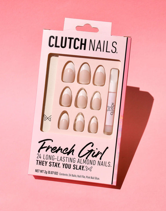 French Girl | White French Tip Nails | Press On Nails